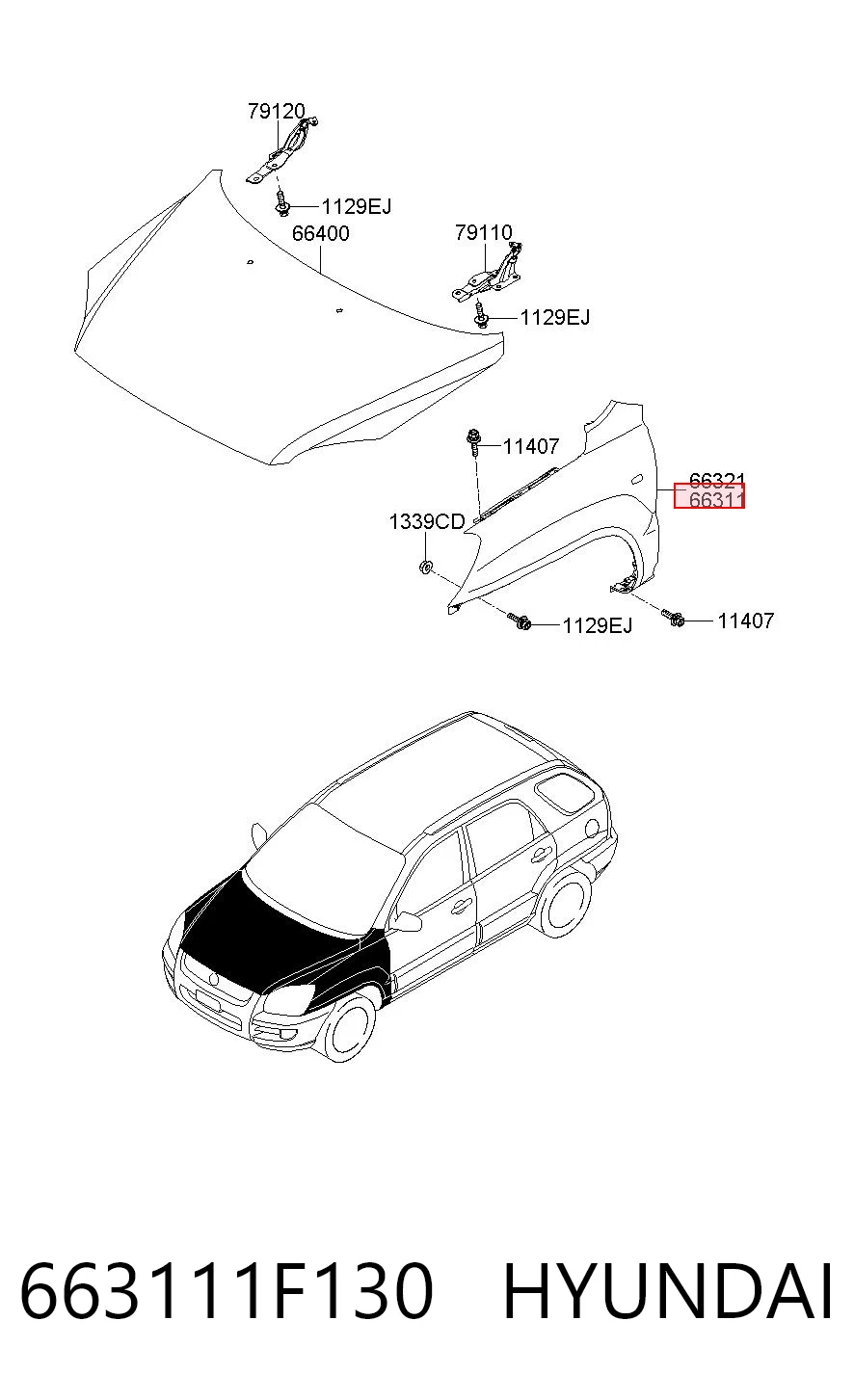  Aleta delantera izquierda KIA Sportage 2