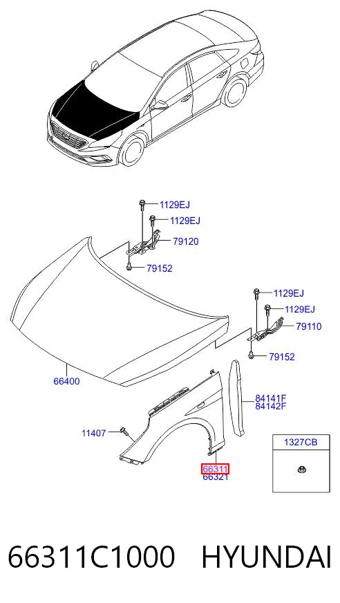 Comprar Aleta delantera izquierda Hyundai Sonata VII LF a bajo precio
