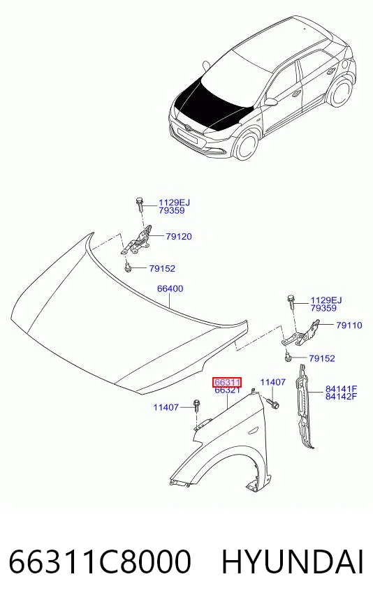 Comprar Aleta delantera izquierda I20  IB, GB