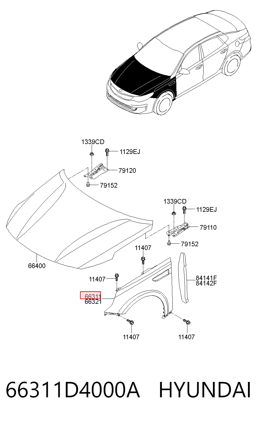 66311D4000A Hyundai/Kia