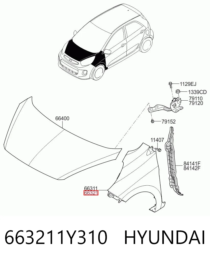 41A102 Polcar Aleta delantera