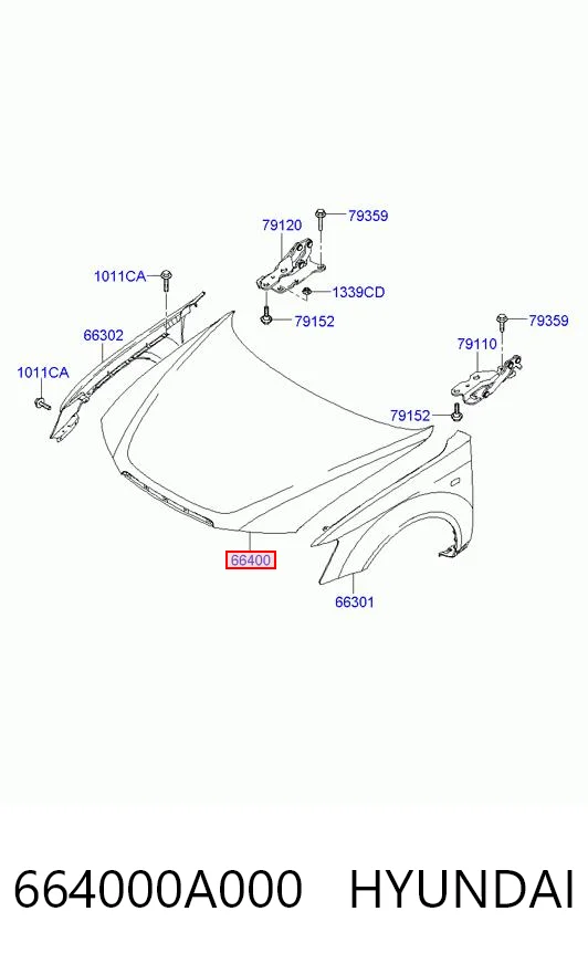 Capó delantero para Hyundai Sonata V NF