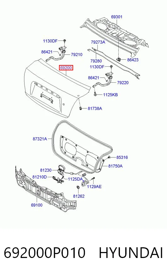 Comprar Tapa del maletero Hyundai Accent III MC a bajo precio