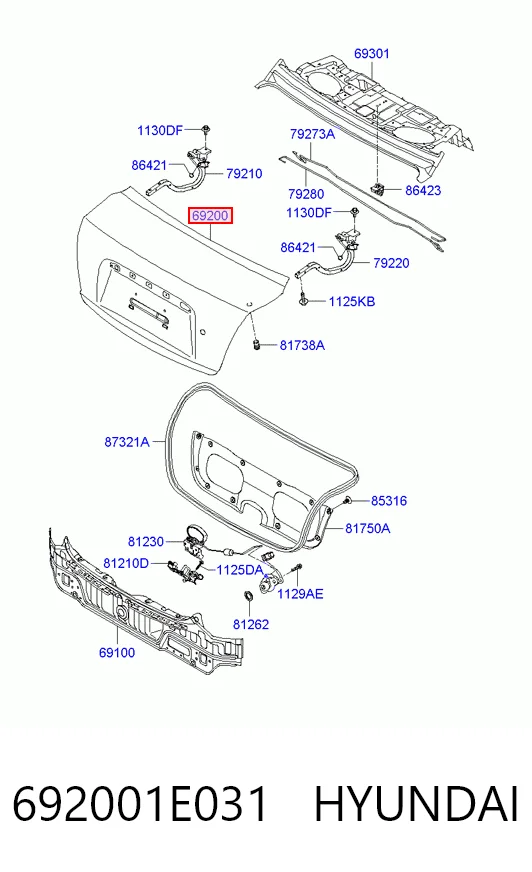 Comprar Tapa maletero Hyundai Accent III MC