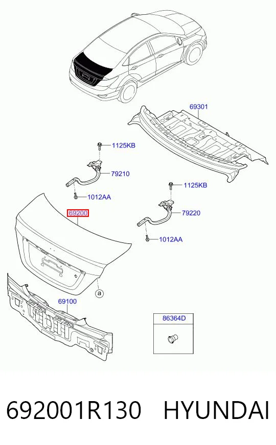 Comprar Tapa del maletero Hyundai Accent  SB a bajo precio
