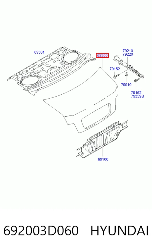 Comprar Tapa del maletero Hyundai Sonata  EU4 a bajo precio
