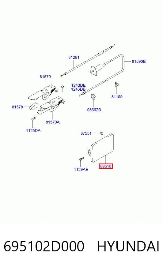 Comprar Tapa del depósito de combustible Hyundai Elantra III XD a bajo precio