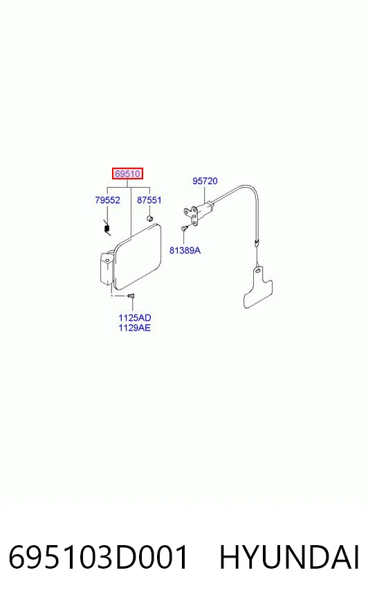 Tapa tanque combustible para Hyundai Sonata IV EU4