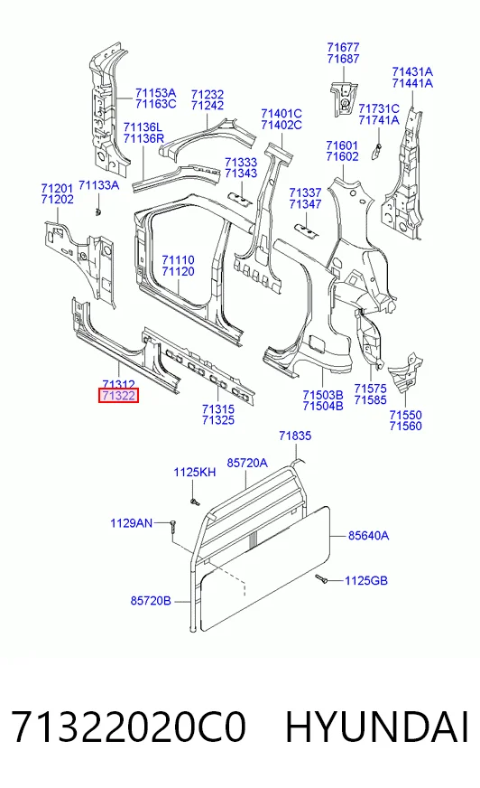 Comprar Umbral exterior derecho Hyundai Atos  MX a bajo precio