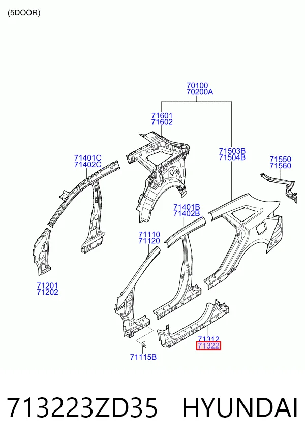 Comprar Umbral exterior derecho Hyundai I40  VF a bajo precio