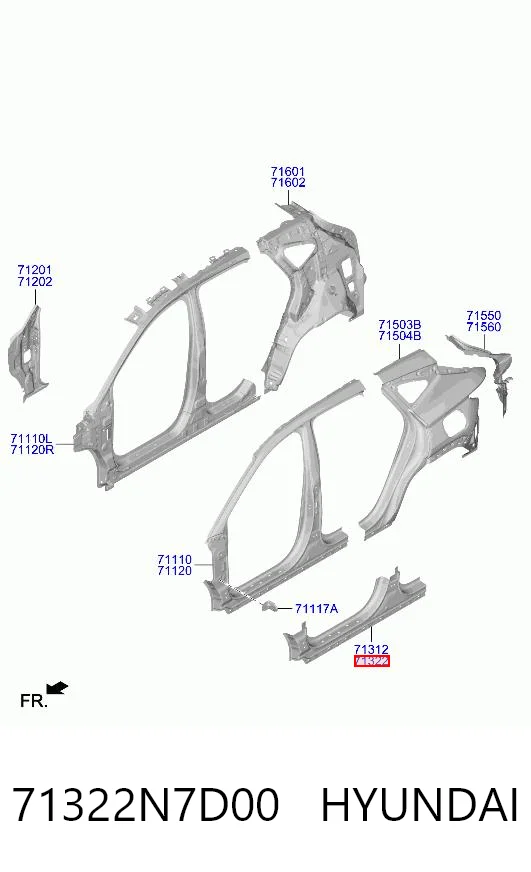 Comprar Umbral exterior derecho Hyundai Tucson IV NX4E a bajo precio