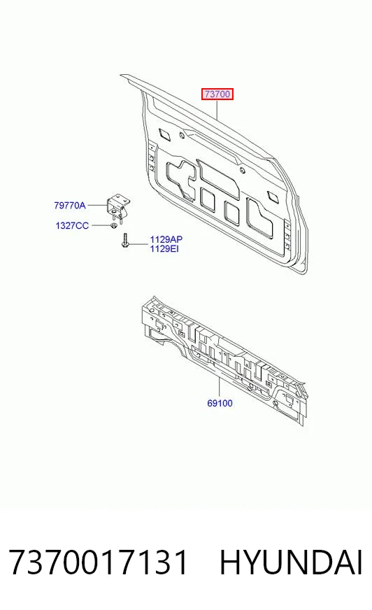 Porton trasero para Hyundai Matrix  FC