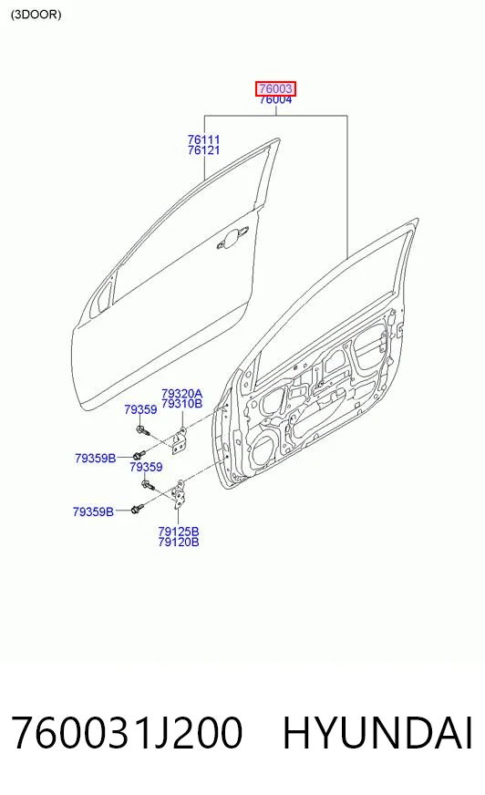 Comprar Puerta delantera izquierda Hyundai I20 PB a bajo precio