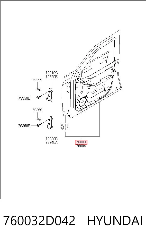 Puerta de coche, delantera, izquierda Hyundai Elantra III sedán (XD) (2000 - 2006) precio, desde 129,23 EUR
