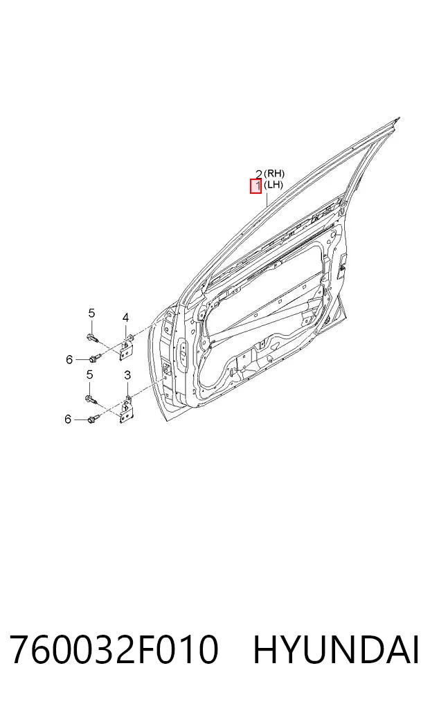 Puerta delantera para KIA Cerato I LD