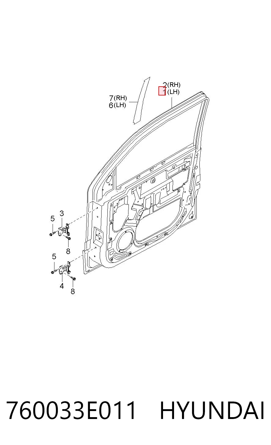 Puerta delantera para KIA Sorento I JC