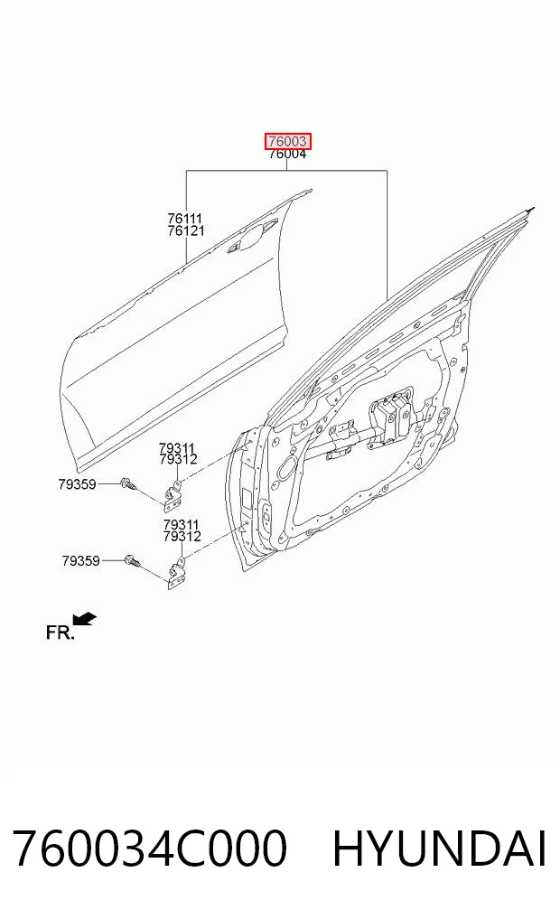 Puerta delantera izquierda para KIA Optima TF