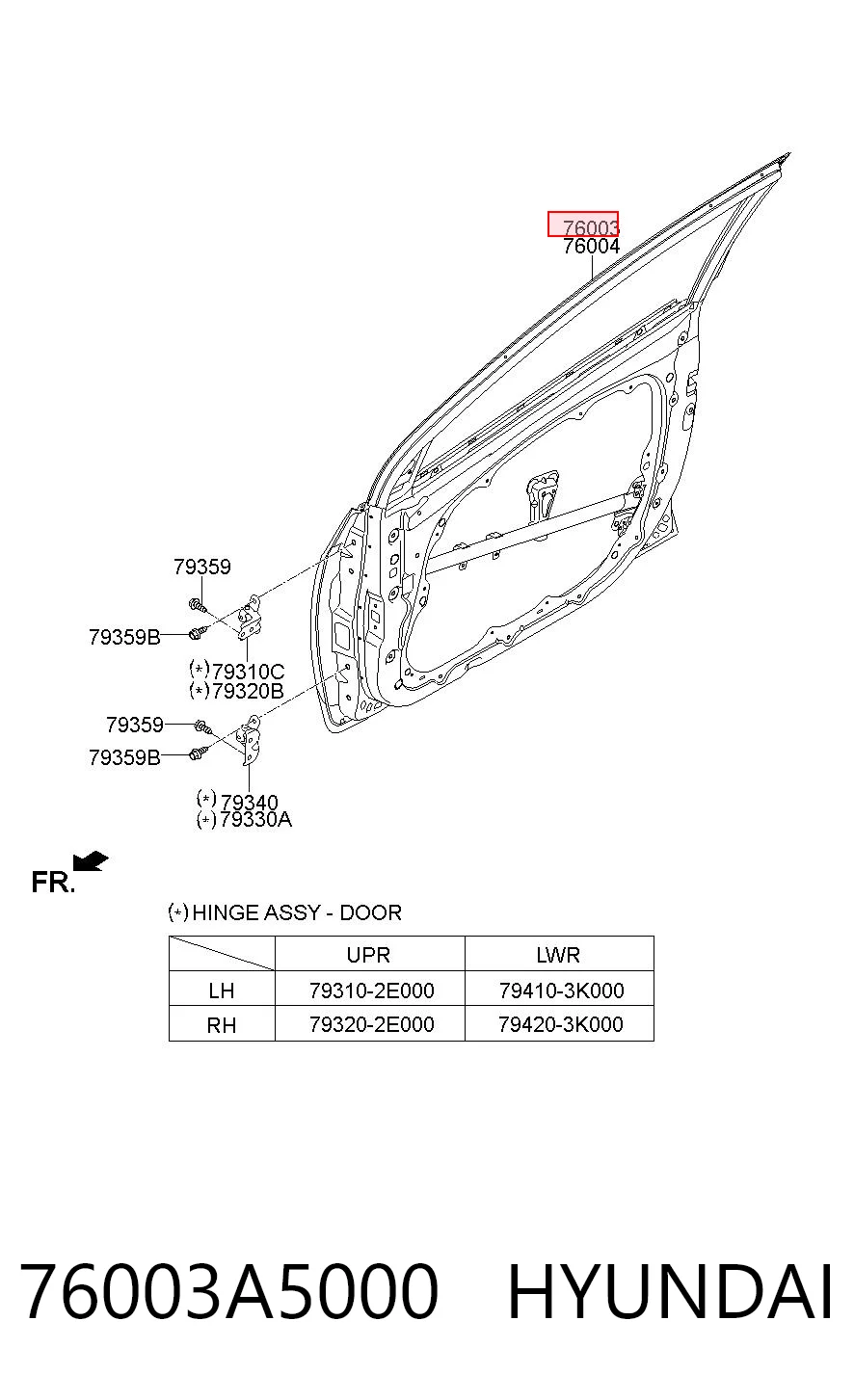 76003A5000 Hyundai/Kia
