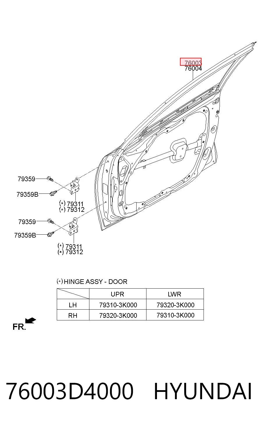 76003D4000 Hyundai/Kia