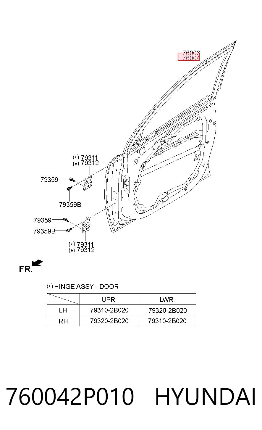 760042P010 Hyundai/Kia