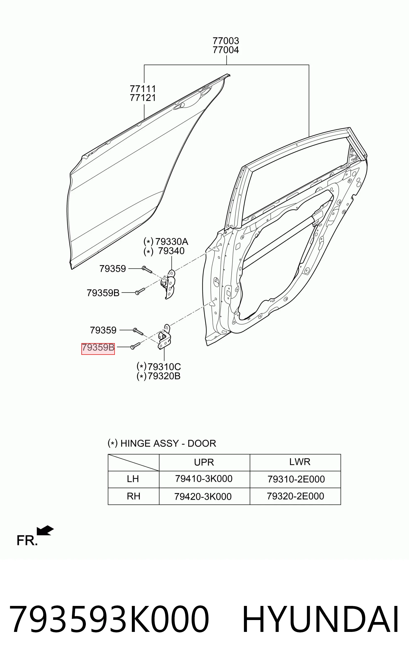 793593K000 Hyundai/Kia 
