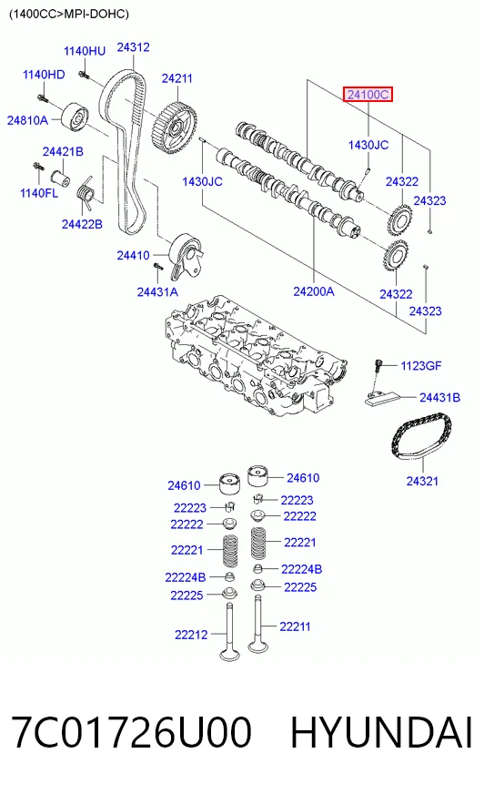 7C01726U00 Hyundai/Kia
