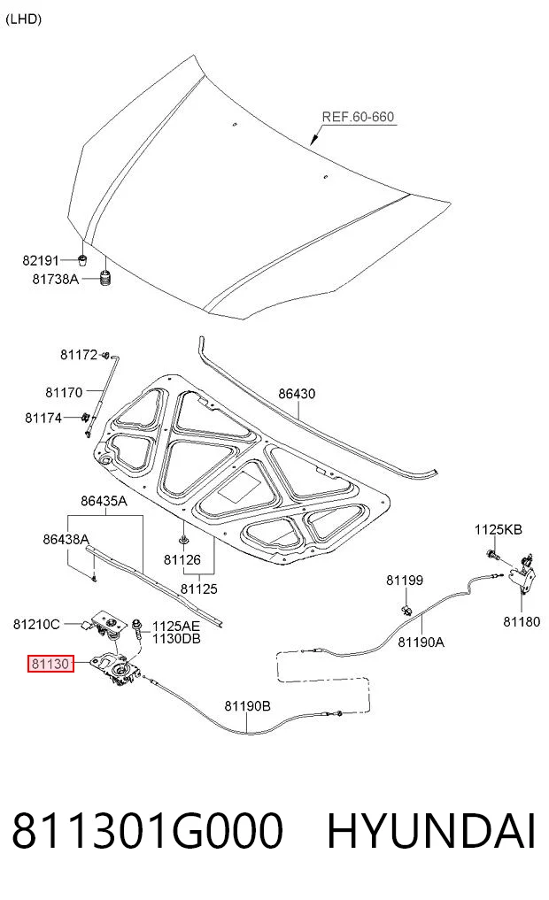 Comprar Cerradura del capó KIA Rio II JB a bajo precio