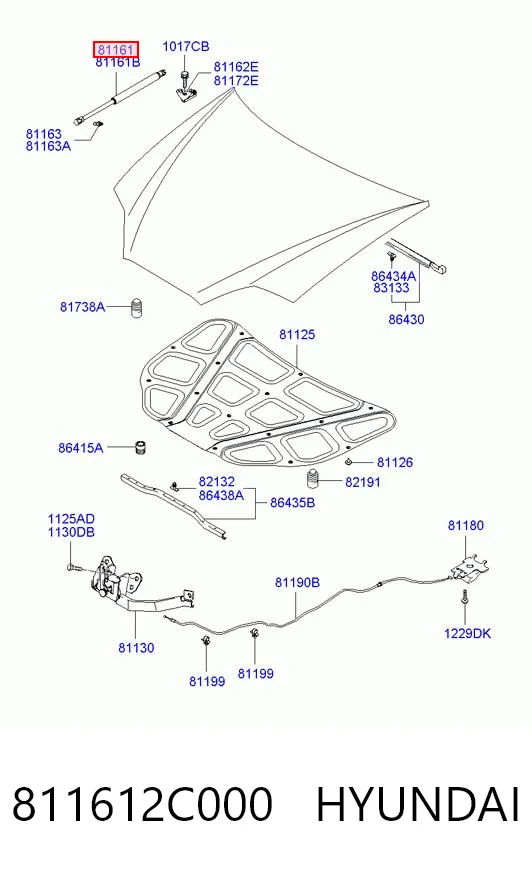 Comprar Amortiguador de capó Hyundai Coupe I RD a bajo precio