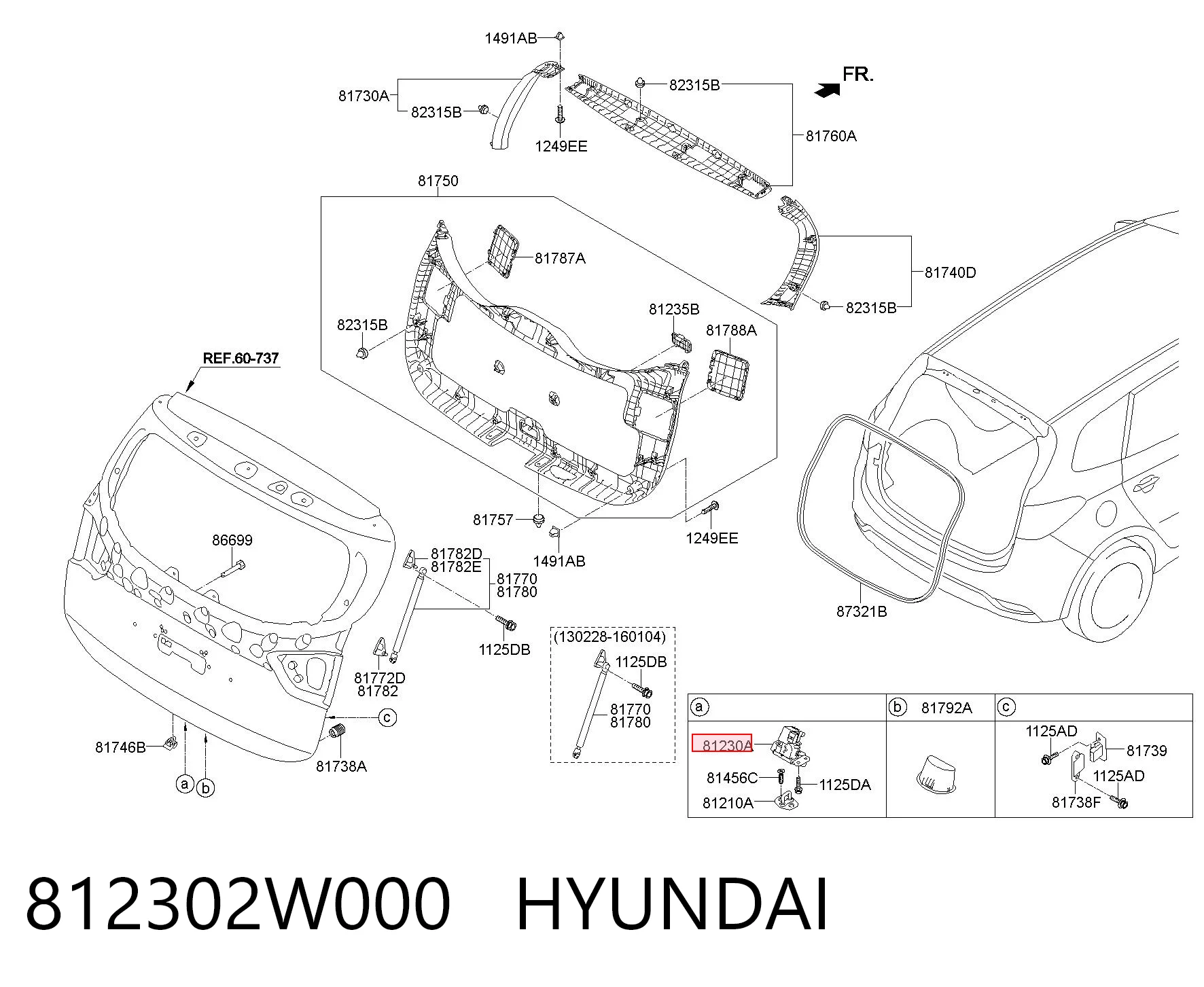 Cerradura de portón trasero Hyundai Santa Fe III SUV (DM) (2012 - 2018) precio, desde 54,01 EUR