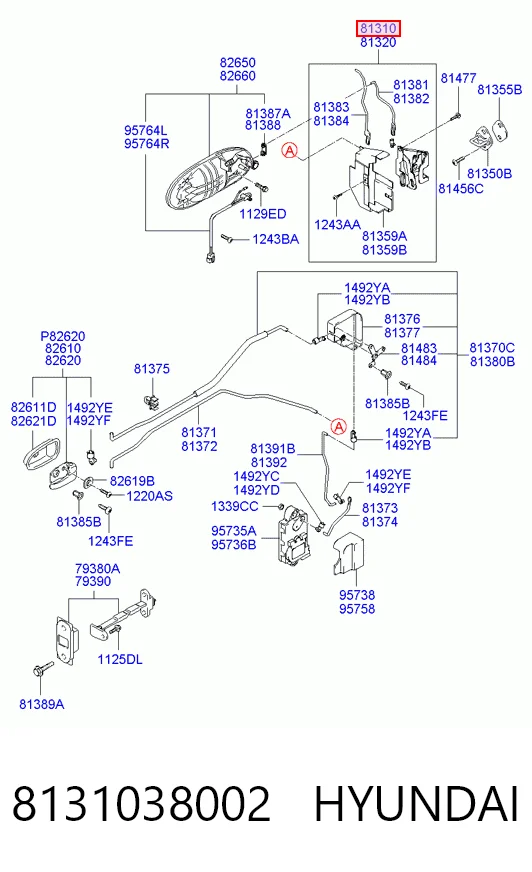 Cerradura Hyundai Sonata IV sedán (EU4) (2001 - 2005) precio, desde 39,20 EUR