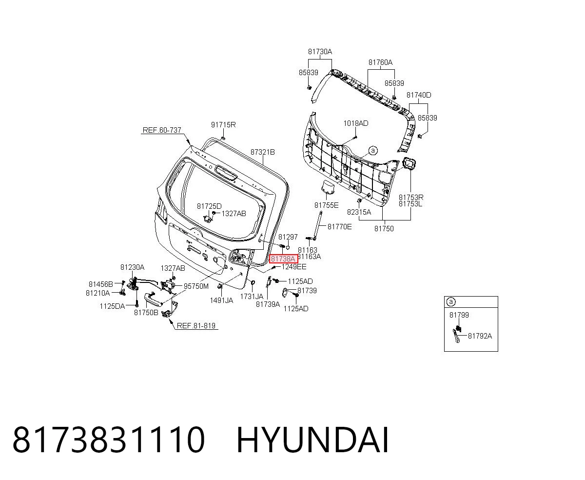 8173831110 Hyundai/Kia Defensa trasero