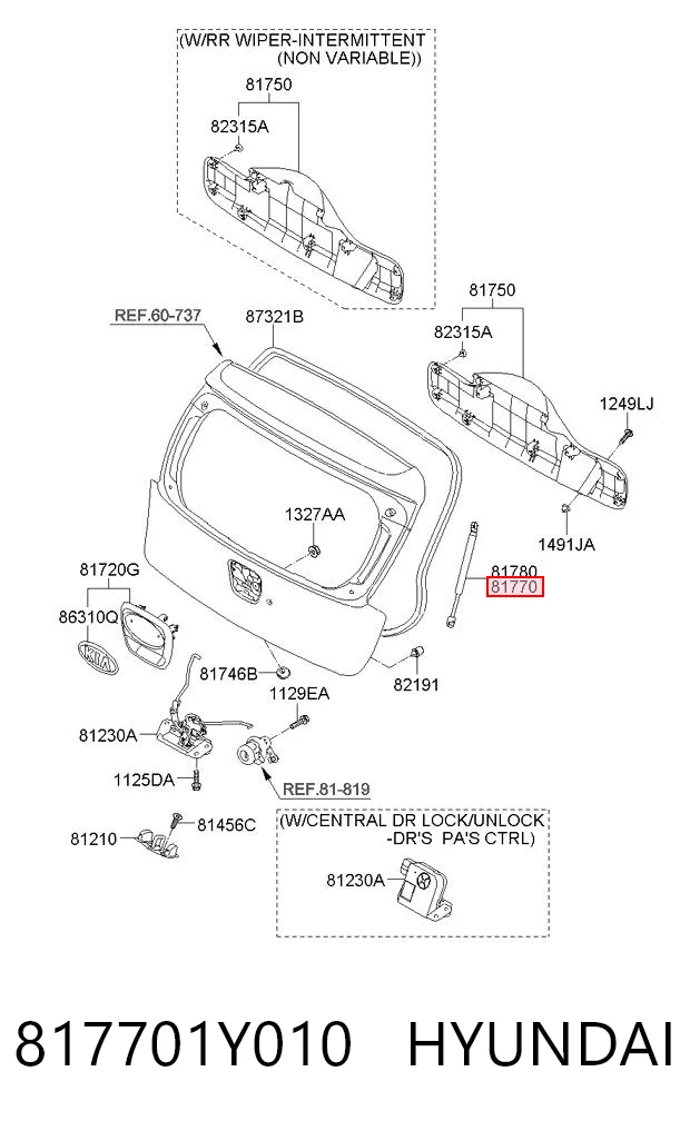 Comprar Amortiguador de la tapa del maletero KIA Picanto II TA a bajo precio