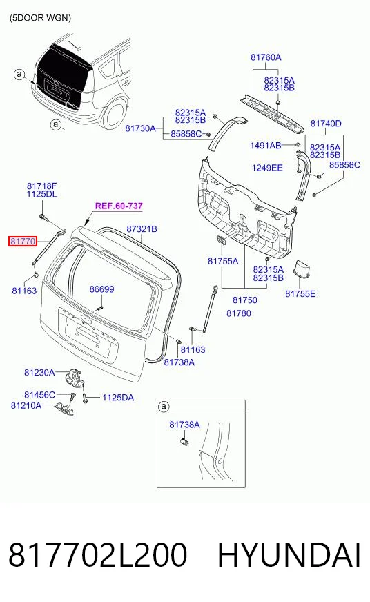 Comprar Amortiguador de la tapa del maletero Hyundai I30  FD a bajo precio