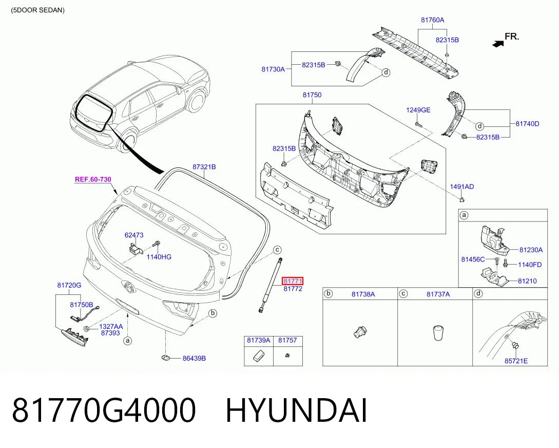 Amortiguador de porton Hyundai I30  (2016-2026)