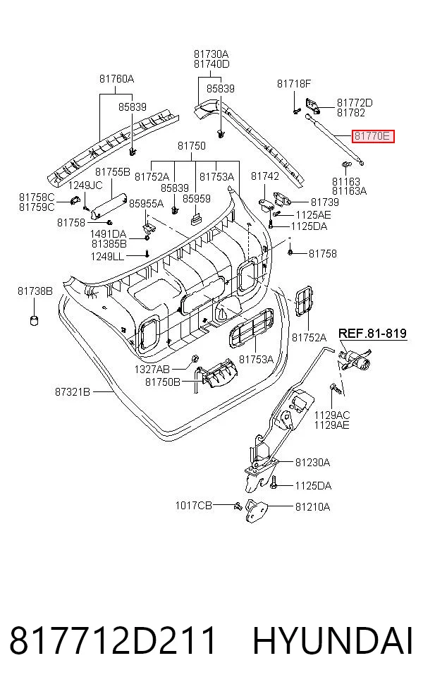 Comprar Amortiguador de la tapa del maletero Hyundai Elantra III XD a bajo precio