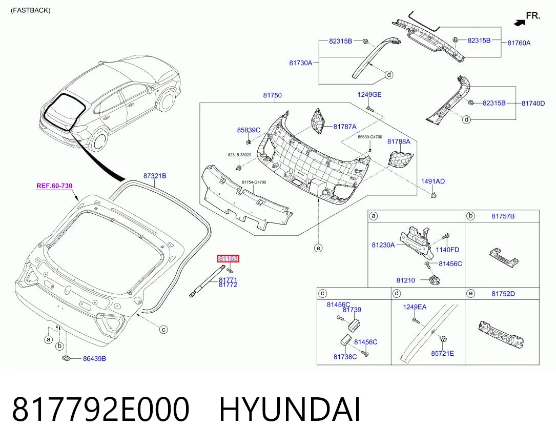 Rótula inferior de suspensión 817792E000 HYUNDAI