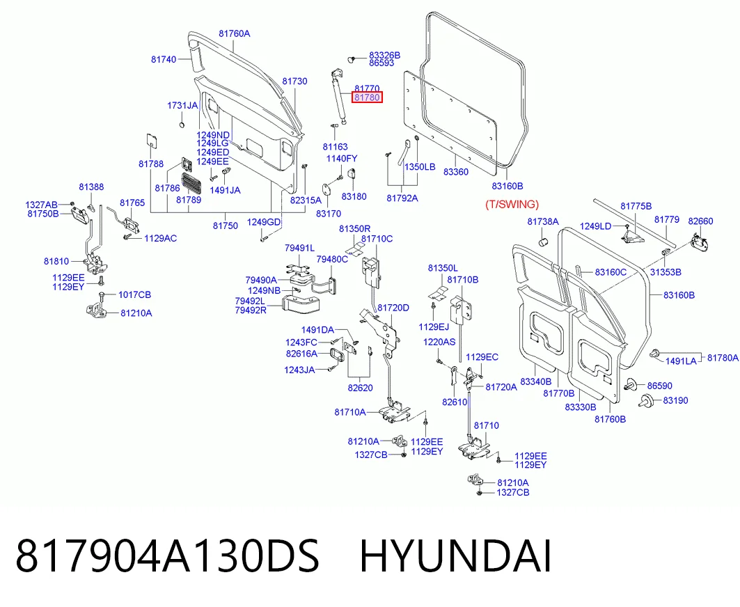 Comprar 817904A000 Honda Amortiguador de puerta trasera