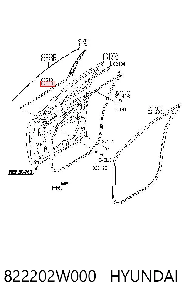 822202W000 Hyundai/Kia