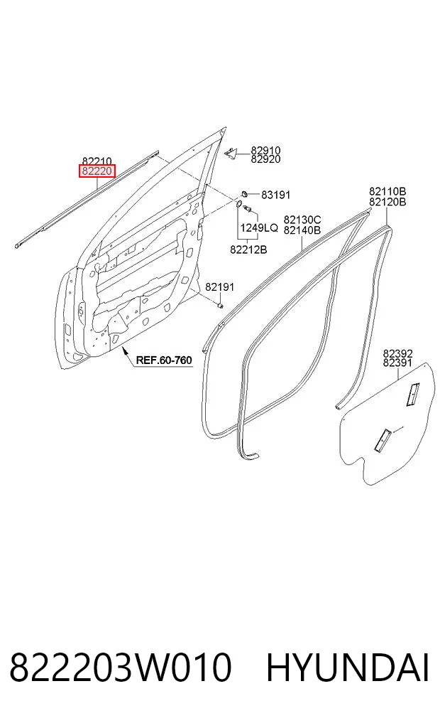 822203W010 Hyundai/Kia