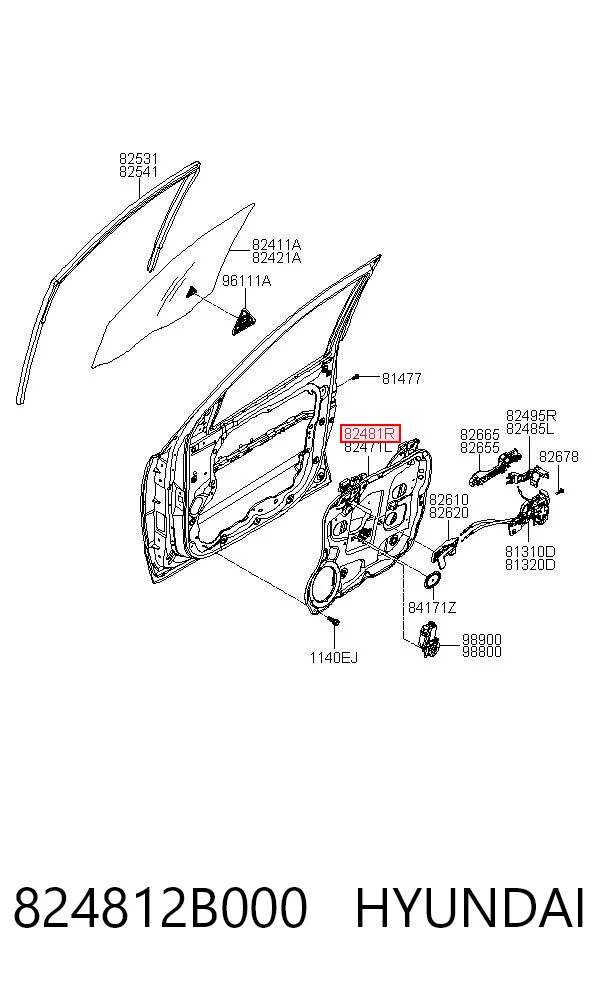Comprar Mecanismo de elevalunas delantero derecha Hyundai Santa Fe II CM