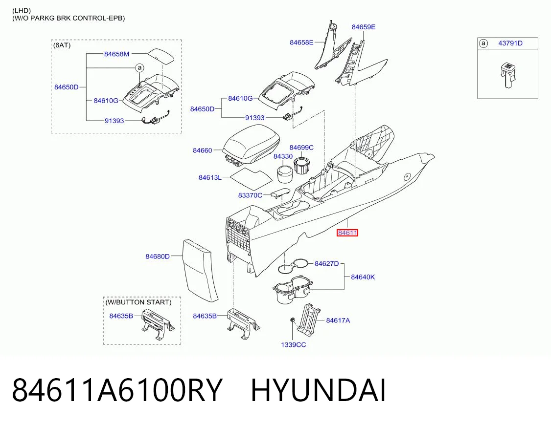84611A6100RY Hyundai/Kia