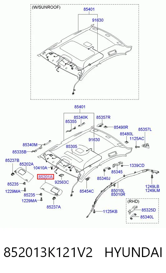 Comprar Visera parasol Hyundai Sonata V NF a bajo precio
