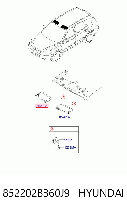 Comprar Visera parasol Hyundai Santa Fe II CM a bajo precio