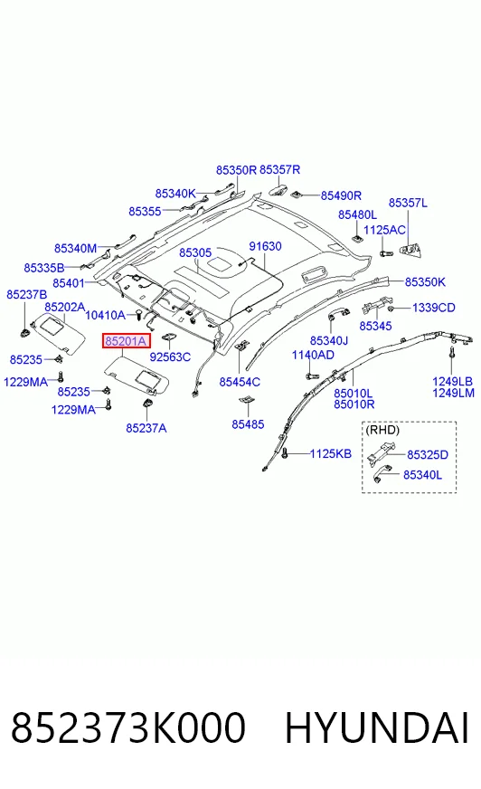 Visera para Hyundai Sonata V NF