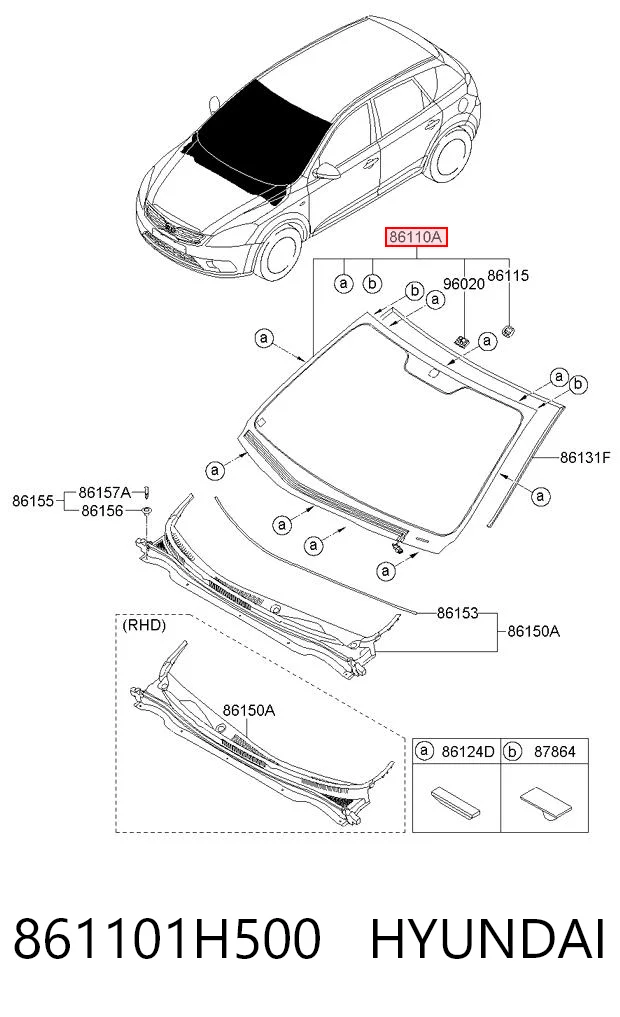 Parabrisas HYUNDAI 861101H500