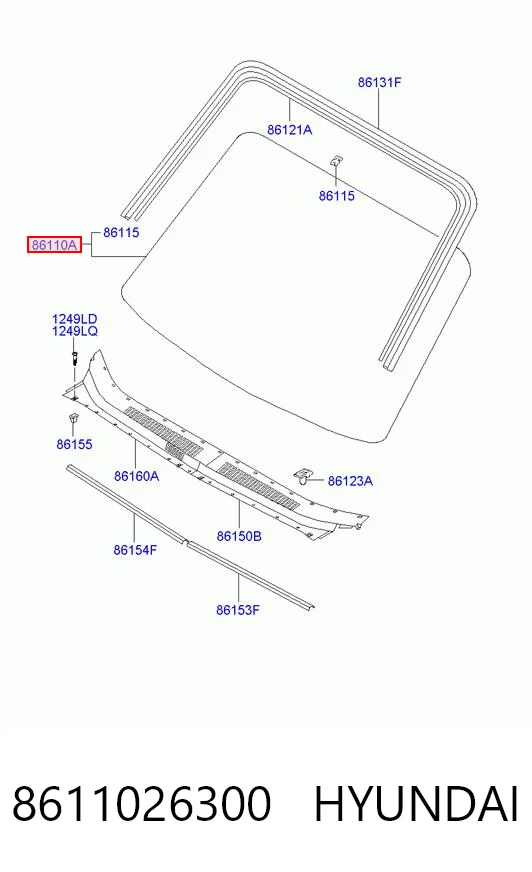 Parabrisas 8611026300 HYUNDAI