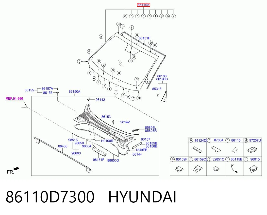 Parabrisas HYUNDAI 86110D7300