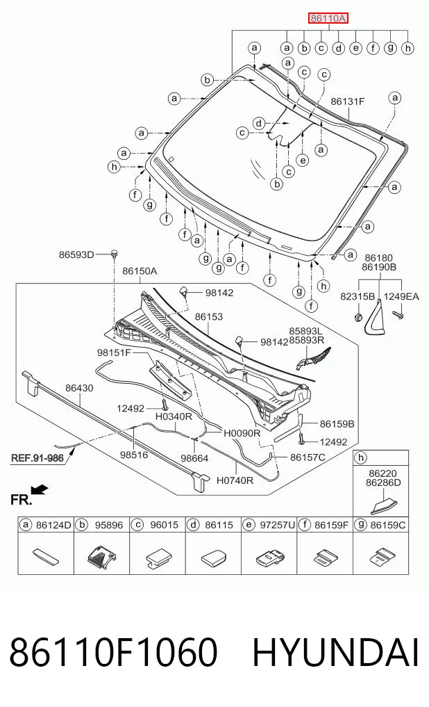 Parabrisas HYUNDAI 86110F1060