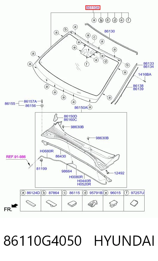 Parabrisas delantero  para Hyundai I30  PD