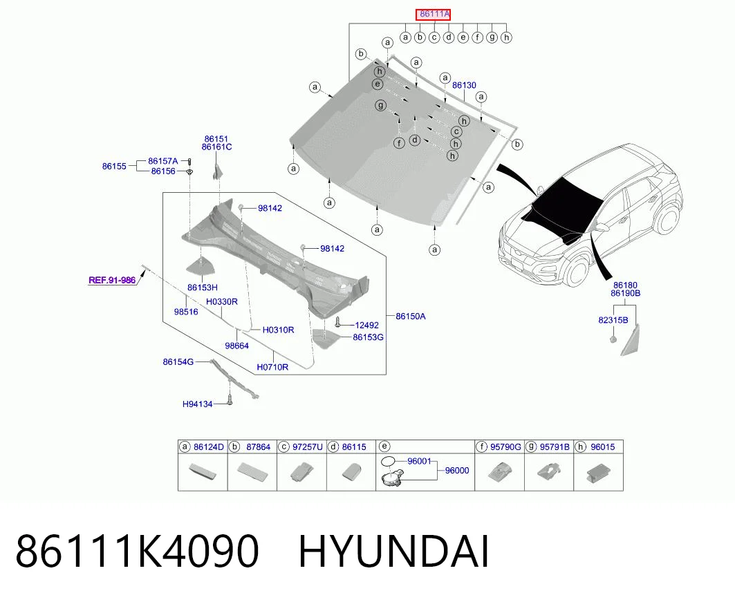 Parabrisas HYUNDAI 86111K4090